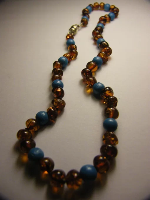Blau-Cognac-Dunkel-Farbigekette Blau-Cognac-Dunkel-Farbigekette